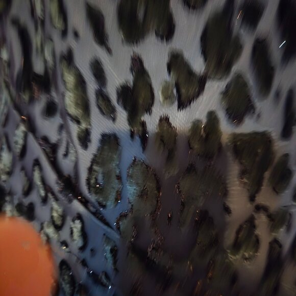 Emporio Armani XS Whimsy Goth‎ Velvet Dark green Leopard Sleeveless Shift Dress - Picture 12 of 12